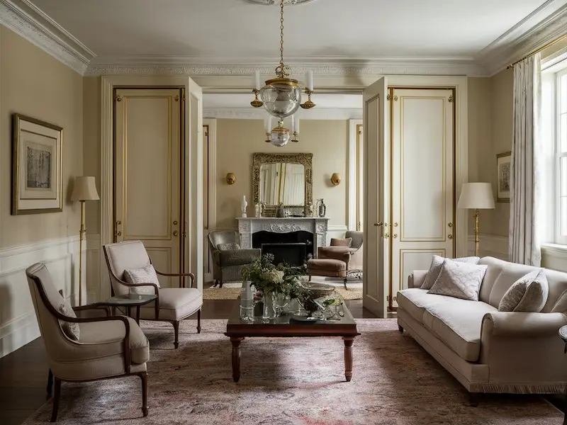Edwardian-style living room